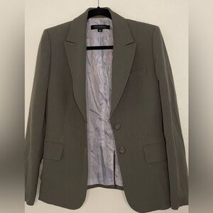 Anne Klein Suit Women Sz 6 Gray contemporary minimalist career business Blazer